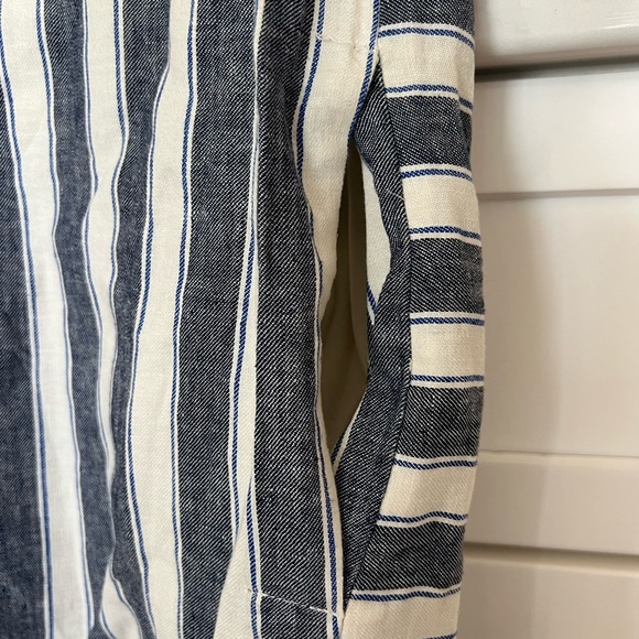 Madewell Linen Button Back Striped Summer Dress Size extra small - Picture 7 of 9